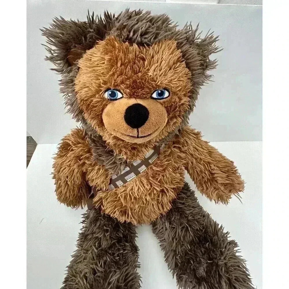Build A Bear Chewbacca Bear Star Wars 17" Plush Stuffed Animal Chewie Brown Ammo - Picture 2 of 5